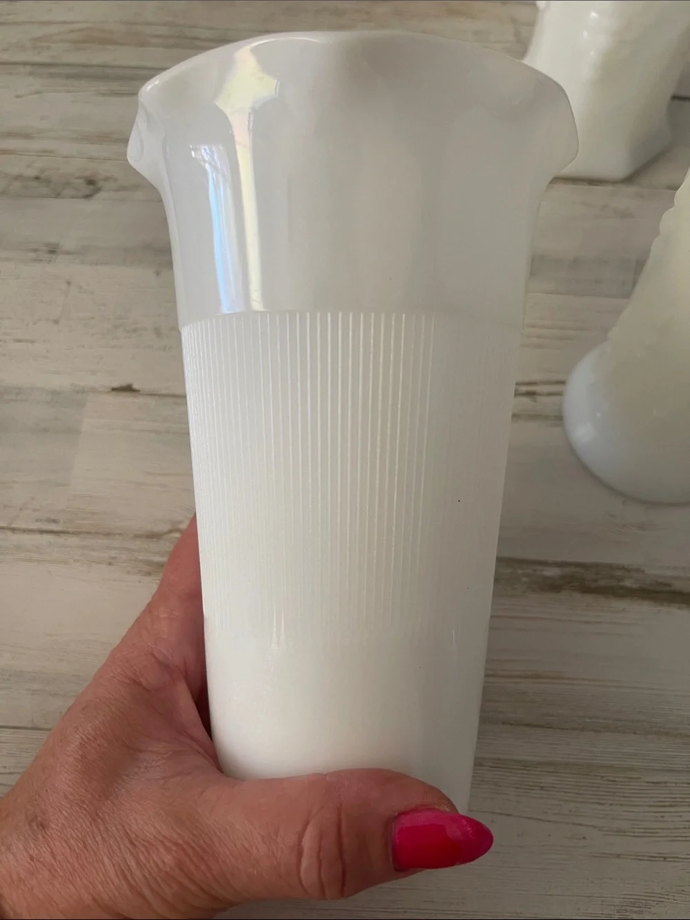 Vintage White Milk Glass Bud Vase Lot Set of 3